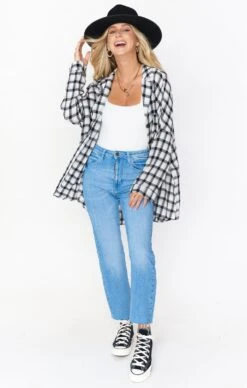 Show Me Your Mumu Lorolie Tunic ~ Check Me Black -Show Me Your Mumu MF9 2053 BX05 01