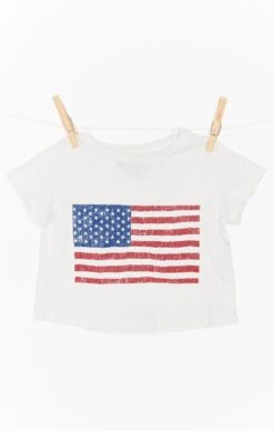 Show Me Your Mumu Mini Cooper Tee ~ American Flag Graphic -Show Me Your Mumu MIM1 4711 AF04 01