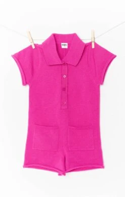 Show Me Your Mumu Mini Gio Sweater Romper ~ Hot Pink Knit -Show Me Your Mumu MIM3 4967T HP96 01 5b6a8716 f589 4a1d aa8c 881d7bdd5a2b