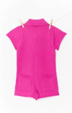 Show Me Your Mumu Mini Gio Sweater Romper ~ Hot Pink Knit -Show Me Your Mumu MIM3 4967T HP96 02 f731030e ddd7 405b a828 0489a72dd3e2