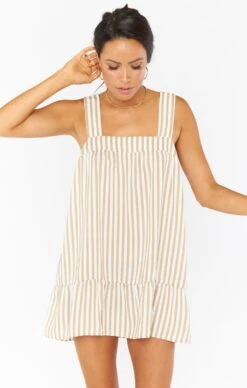 Show Me Your Mumu Goldie Dress ~ Beige Everyday Stripe 18 Show Me Your Mumu Goldie Dress ~ Beige Everyday Stripe -Show Me Your Mumu MM0 1949 TA57 01