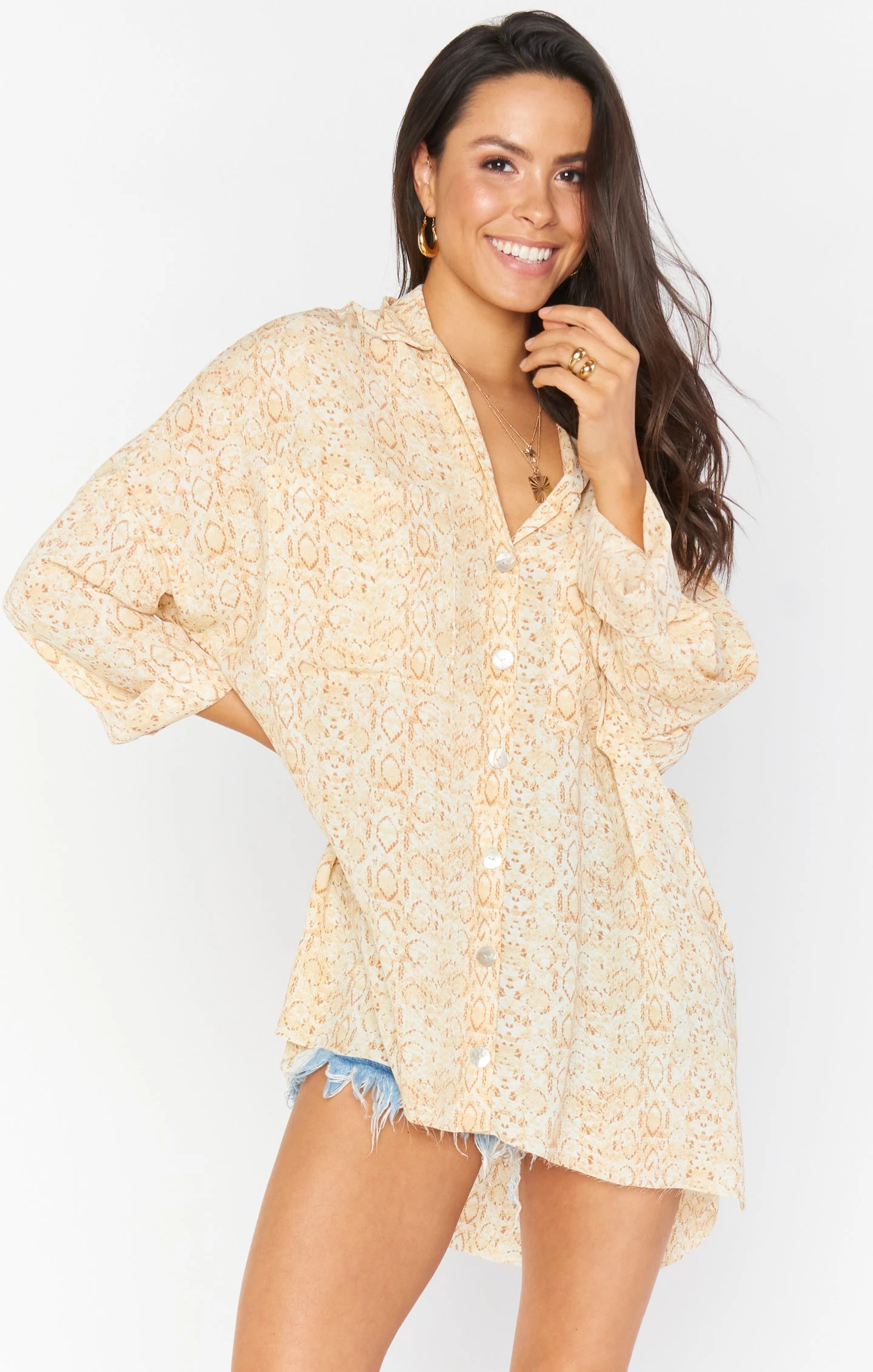 Show Me Your Mumu Johns Button Down Shirt ~ Desert Snake 3 Show Me Your Mumu Johns Button Down Shirt ~ Desert Snake