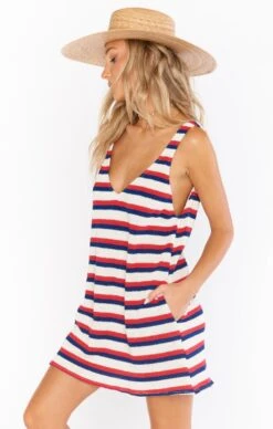 Show Me Your Mumu Teeny Dress ~ Patriot Stripe Knit -Show Me Your Mumu MM1 1963 CS99 02