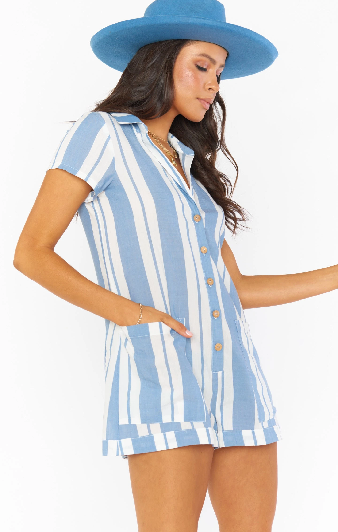 Show Me Your Mumu Yvette Romper ~ Sailboat Stripe 4 Show Me Your Mumu Yvette Romper ~ Sailboat Stripe - Image 2