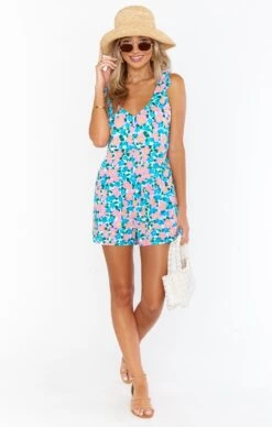 Show Me Your Mumu Tilda Tie Romper ~ Violets Garden -Show Me Your Mumu MM1 4179 LM87 05