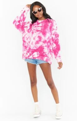 Show Me Your Mumu Oaklyn Sweater ~ Pink Tie Dye Knit -Show Me Your Mumu MM1 4589 VB06 05