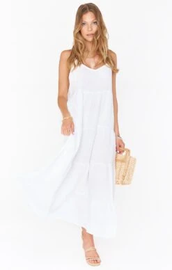 Show Me Your Mumu Caroline Maxi Dress ~ White Gauze -Show Me Your Mumu MM1 4669 WG87 01