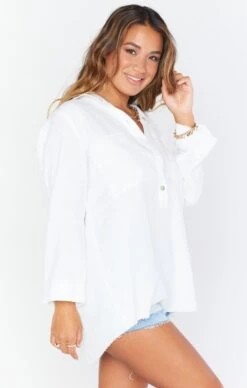Show Me Your Mumu Stayton Tunic ~ White Linen -Show Me Your Mumu MM1 4783 WH56 01 2