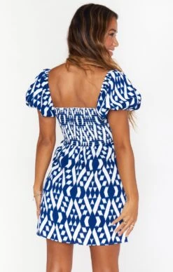 Show Me Your Mumu Bixby Mini Dress ~ Blue Ikat -Show Me Your Mumu MM1 4793 BK0701 3