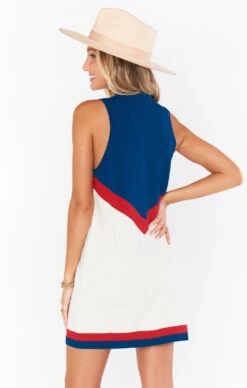 Show Me Your Mumu Zoe Zip Dress ~ USA Chevron Knit -Show Me Your Mumu MM2 4955 UC16 01 3