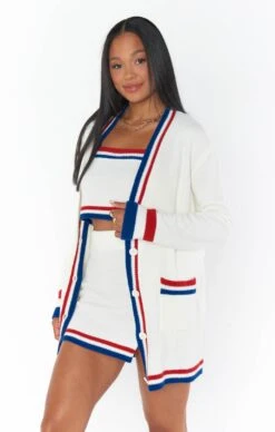 Show Me Your Mumu Lambert Cardigan ~ USA Stripe Knit -Show Me Your Mumu MM3 1148 US31 02