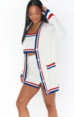 Show Me Your Mumu Lambert Cardigan ~ USA Stripe Knit -Show Me Your Mumu MM3 1148 US31 03