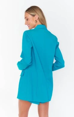 Show Me Your Mumu Ezra Blazer ~ Teal Suiting -Show Me Your Mumu MM3 5244 TS11 06