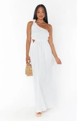 Show Me Your Mumu Take Me Out Maxi Dress ~ White Eyelet -Show Me Your Mumu MM3 5437 EW17 01