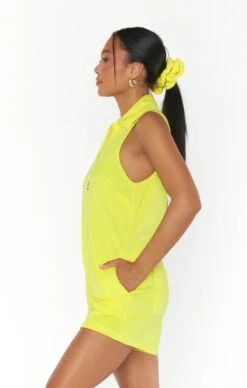 Show Me Your Mumu Reno Romper ~ Neon Yellow Terry -Show Me Your Mumu MM3 670 NY94 02 239fc5d8 c2b4 4c0f a23f 33c544d6f5ca