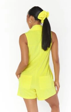 Show Me Your Mumu Reno Romper ~ Neon Yellow Terry -Show Me Your Mumu MM3 670 NY94 03 3112ed0d f66e 4663 b5f2 b06aacb97ca0