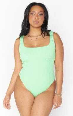 Show Me Your Mumu The Scrunch One Piece ~ Green Melon