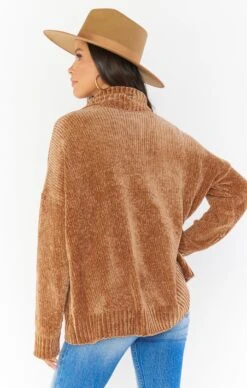 Show Me Your Mumu Fatima Turtleneck Sweater ~ Caramel Chenille -Show Me Your Mumu MR0 4370 CK19 05