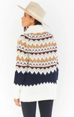 Show Me Your Mumu Sun Valley Pullover ~ Fair Isle With Faux Sherpa -Show Me Your Mumu MR0 4374 WF24 04