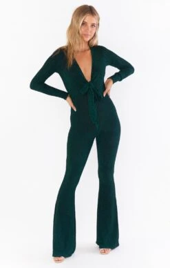 Show Me Your Mumu Martina Wrap Jumpsuit ~ Emerald Shimmy Shine 9 Show Me Your Mumu Martina Wrap Jumpsuit ~ Emerald Shimmy Shine -Show Me Your Mumu MR0 4558 EM55 01 2