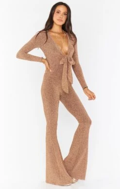 Show Me Your Mumu Martina Wrap Jumpsuit ~ Gold Shimmy Shine 8 Show Me Your Mumu Martina Wrap Jumpsuit ~ Gold Shimmy Shine -Show Me Your Mumu MR0 4558 SS55 03
