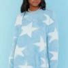 Show Me Your Mumu Fairy Godmother Sweater ~ Blue Fuzzy Star Knit
