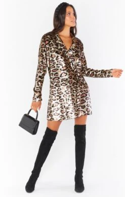 Show Me Your Mumu Bazel Blazer Dress ~ Party Cheetah Sequins -Show Me Your Mumu MR0 4687 PC19 01