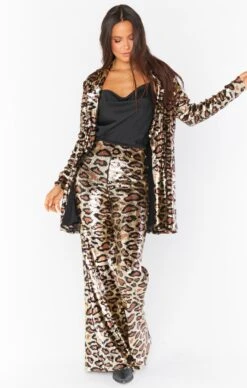 Show Me Your Mumu Bazel Blazer Dress ~ Party Cheetah Sequins -Show Me Your Mumu MR0 4687 PC19 05