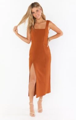 Show Me Your Mumu Eden Midi Dress ~ Copper Stretch 10 Show Me Your Mumu Eden Midi Dress ~ Copper Stretch -Show Me Your Mumu MR1 0362 CP58 01 1