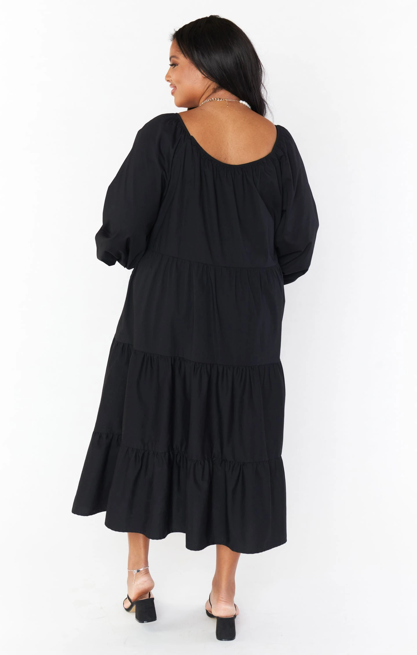 Show Me Your Mumu Day Or Night Midi Dress ~ Black Poplin 7 Show Me Your Mumu Day Or Night Midi Dress ~ Black Poplin - Image 5