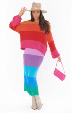Show Me Your Mumu Pismo Sweater ~ Sunrise Stripe Knit -Show Me Your Mumu MR2 4574 CS43 01 1