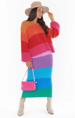 Show Me Your Mumu Pismo Sweater ~ Sunrise Stripe Knit -Show Me Your Mumu MR2 4574 CS43 01 6597693b f473 46a0 9560 710fb1236936