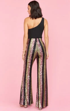 Show Me Your Mumu Late Night Party Pants ~ Showtime Stripe Sequins -Show Me Your Mumu MR9 4300 ST92 03