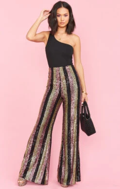 Show Me Your Mumu Late Night Party Pants ~ Showtime Stripe Sequins -Show Me Your Mumu MR9 4300 ST92 04