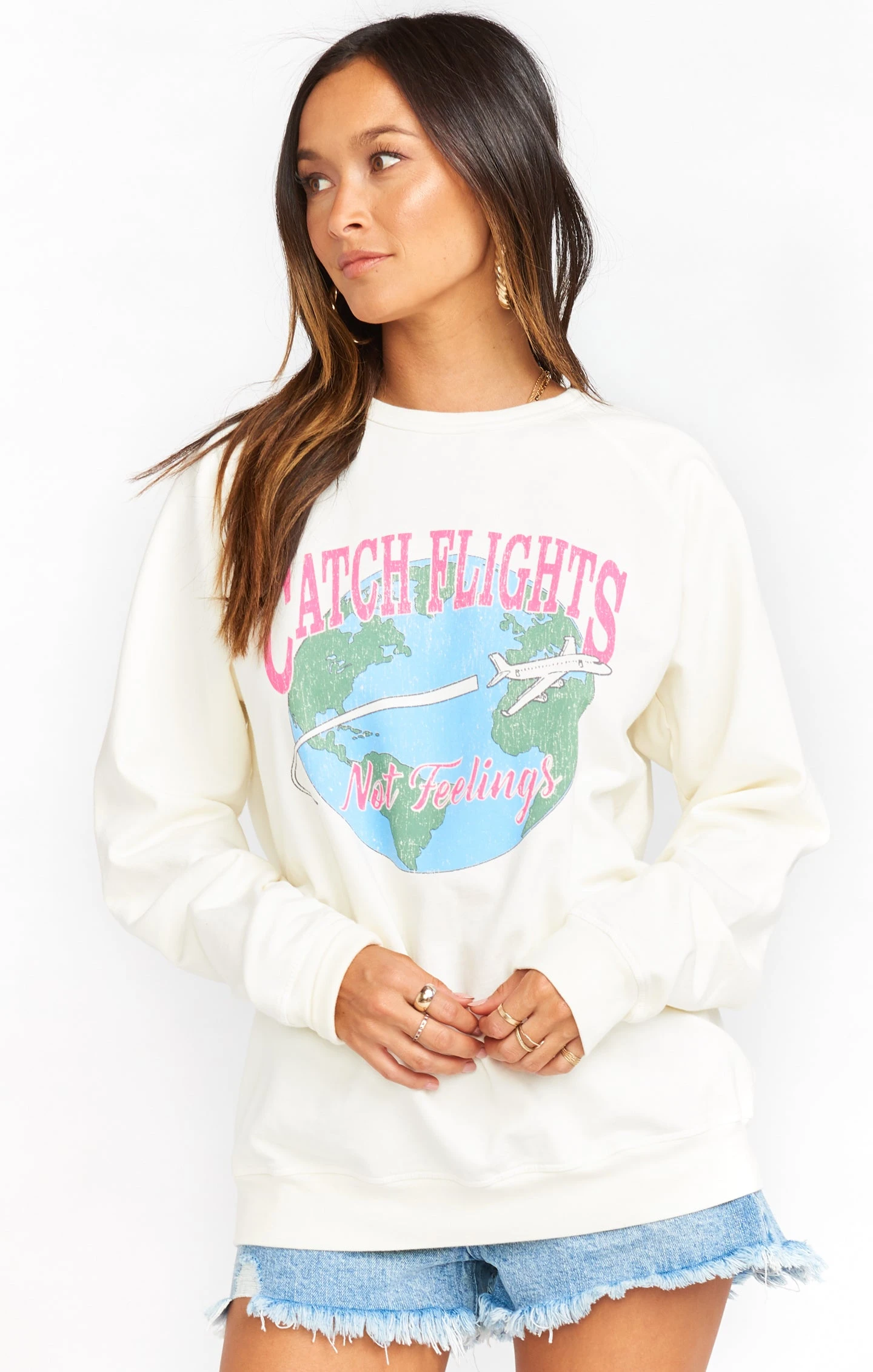 Show Me Your Mumu Vada Sweatshirt ~ Catch Flights Graphic 3 Show Me Your Mumu Vada Sweatshirt ~ Catch Flights Graphic