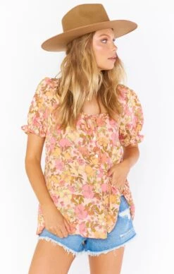Show Me Your Mumu Brunch Top ~ Pretty Poppy