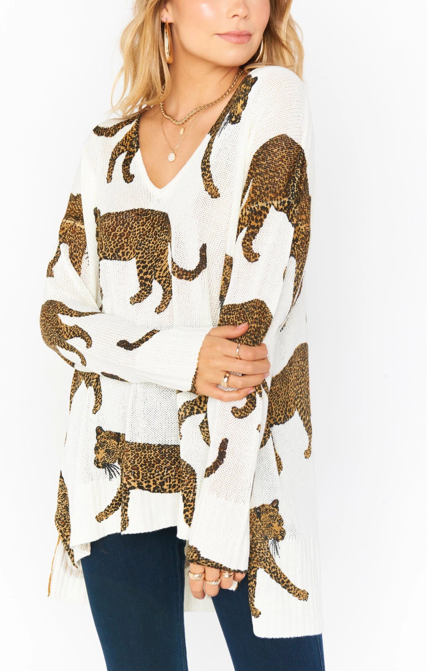 Show Me Your Mumu Hug Me Sweater ~ Tossed Leopard Knit 11 Show Me Your Mumu Hug Me Sweater ~ Tossed Leopard Knit - Image 9
