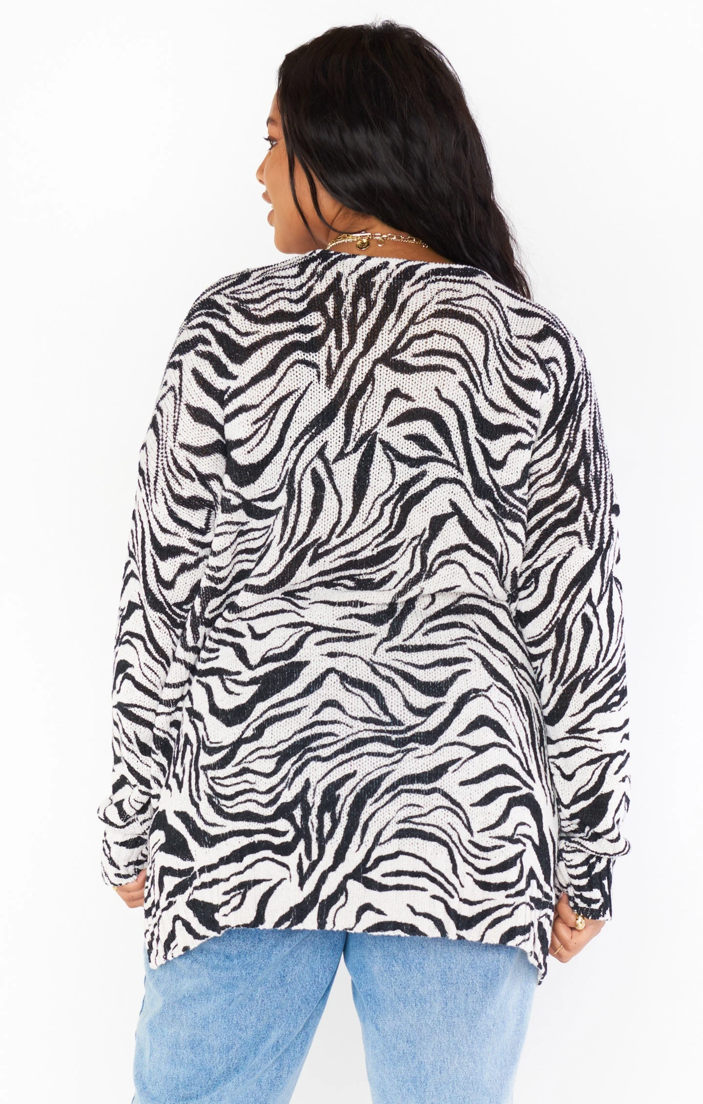 Show Me Your Mumu Hug Me Sweater ~ Coconut Zebra Knit 7 Show Me Your Mumu Hug Me Sweater ~ Coconut Zebra Knit - Image 5