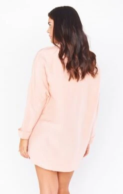 Show Me Your Mumu Johns Button Down Shirt ~ Pink Linen -Show Me Your Mumu MS1 4581 PI72 01 3