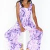 Show Me Your Mumu Summerland Jumpsuit ~ Purple Tie Dye -Show Me Your Mumu MS1 4675 PU87 01 2