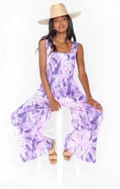 Show Me Your Mumu Summerland Jumpsuit ~ Purple Tie Dye