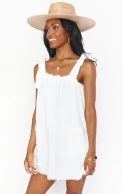 Show Me Your Mumu Sunshine Dress ~ White Linen -Show Me Your Mumu MS1 4728 WH47 01 3