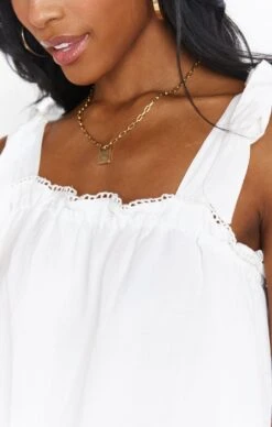 Show Me Your Mumu Sunshine Dress ~ White Linen -Show Me Your Mumu MS1 4728 WH47 01 4