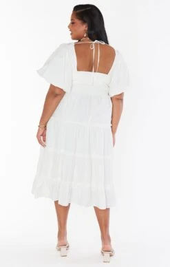 Show Me Your Mumu Odette Midi Dress ~ White -Show Me Your Mumu MS2 5073X WH01 01 2
