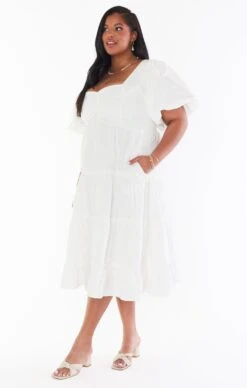 Show Me Your Mumu Odette Midi Dress ~ White -Show Me Your Mumu MS2 5073X WH01 01 b6882847 d6c3 4356 8ca1 acaca9a49087