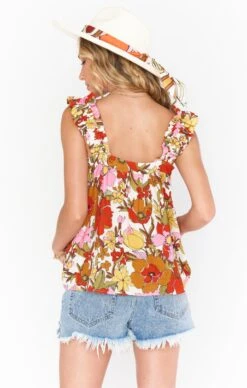 Show Me Your Mumu Mazzy Ruffle Tank ~ Far Out Floral -Show Me Your Mumu MS2 5101 SF87 01