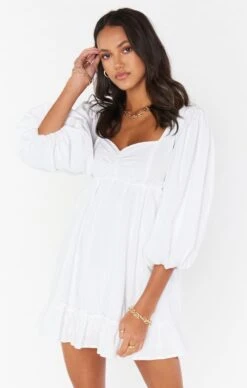Show Me Your Mumu Mandi Mini Dress ~ White -Show Me Your Mumu MS2 5265 WT44 01 2