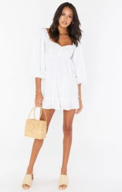 Show Me Your Mumu Mandi Mini Dress ~ White -Show Me Your Mumu MS2 5265 WT44 01 3