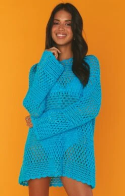 Show Me Your Mumu Paula Pullover ~ Turquoise Crochet -Show Me Your Mumu MS3 1227 TE10 02 cd666303 f26d 4975 b3c2 aa7788a5927d