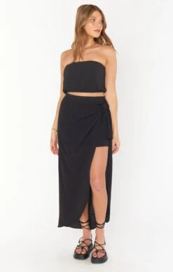 Show Me Your Mumu Wrap Me Up Skirt ~ Black -Show Me Your Mumu MS3 4667 BL48 2